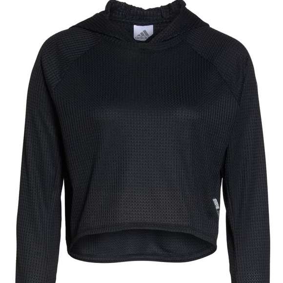 NWT ADIDAS Adapt Climalite Pullover Cropped Hoodie - Picture 4 of 8